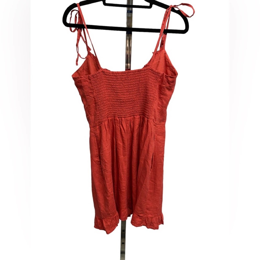 Abercrombie & Fitch Red Mini Sundress with Ruffle Trim - Picture 4 of 4